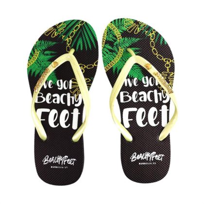 BeachyFeet Damen Flip Flops - Jungle Lujo
