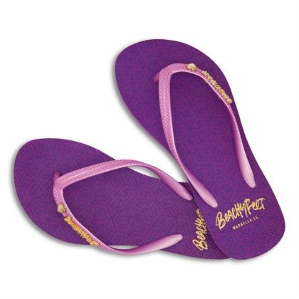 BeachyFeet Damen Flip Flops - Pasión Púrpura