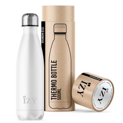 IZY Bottles Thermos-Trinkflasche, Weiß, 500ml